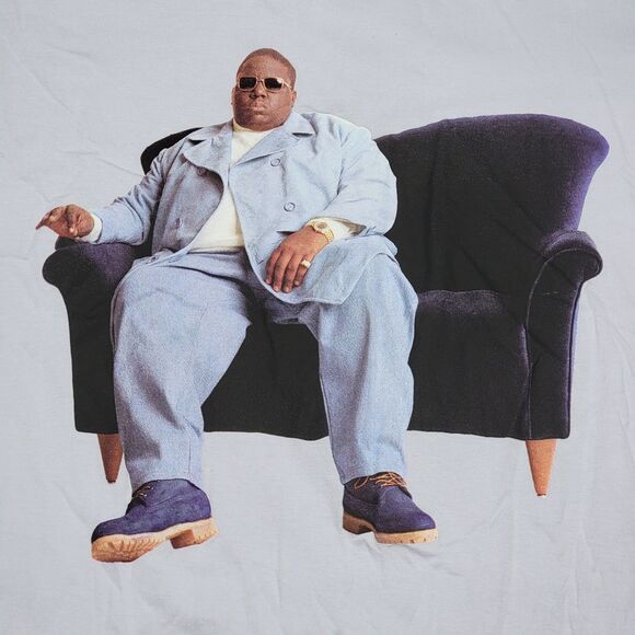 H&M The Notorious B.I.G. Graphic SS Lavender Tee - Size XXL* Regular Fit - Picture 1 of 7